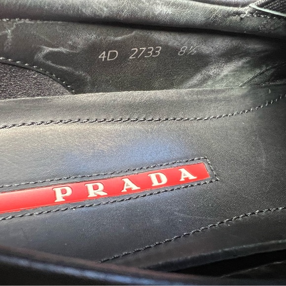 Prada Men’s suede slip-on black size 8.5 - Picture 4 of 11